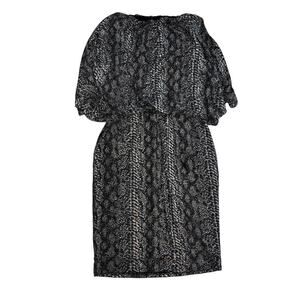 STAR by Julien MacDonald black/silver cocktail dress sleeveless stretch Size 14